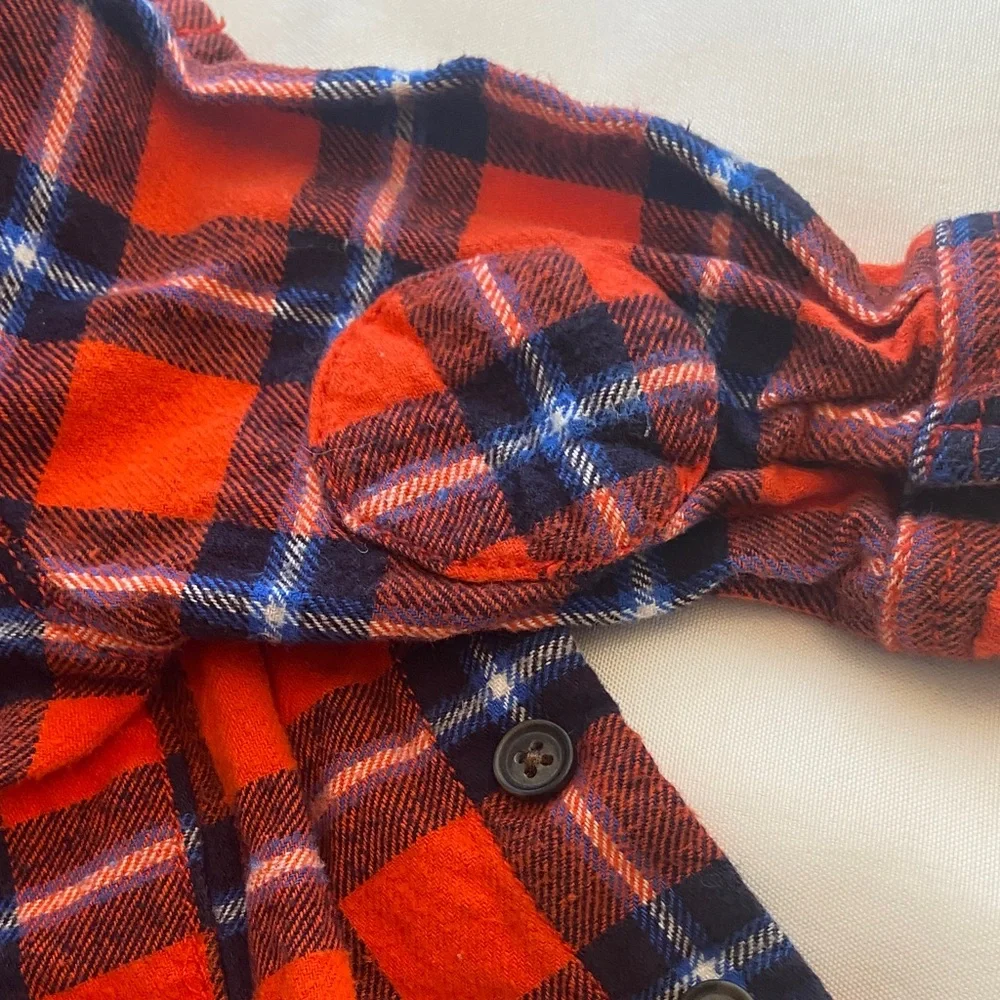 OshKosh B'gosh Red and Black Plaid Button Down Shirt